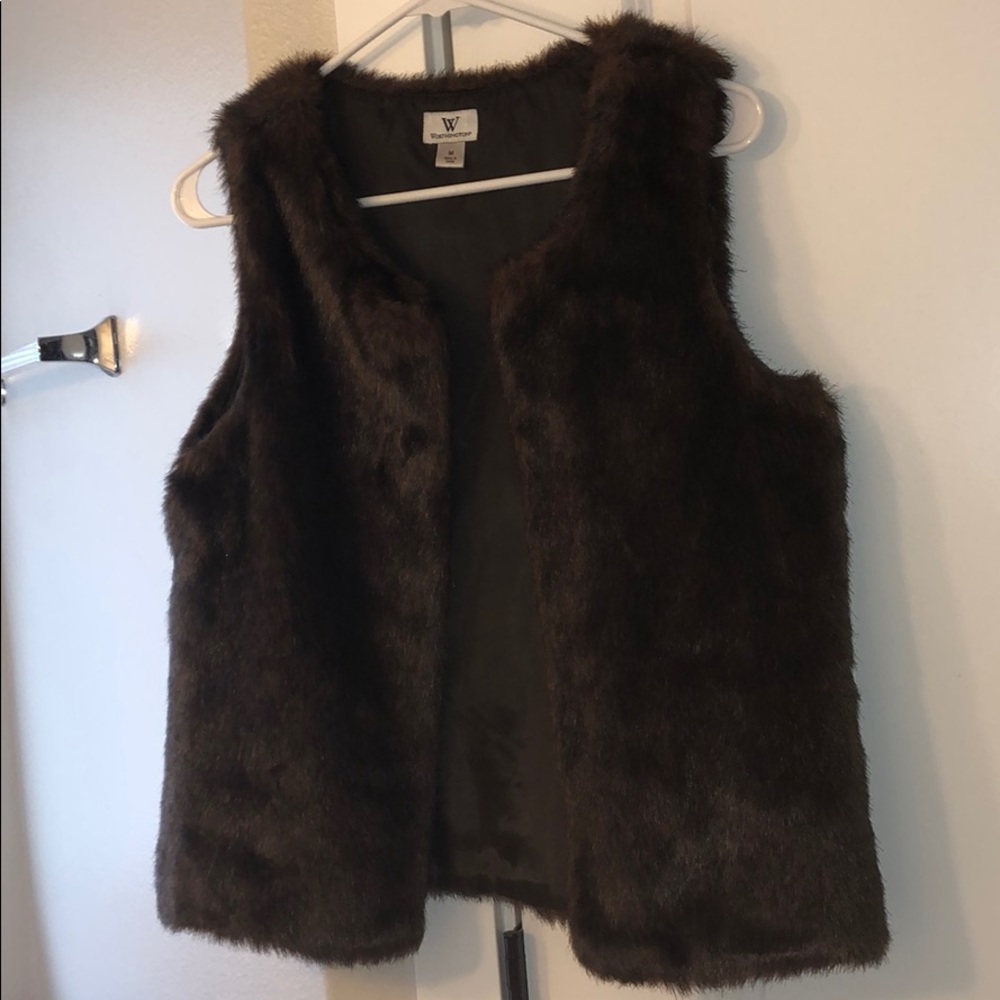 Furry brown vest